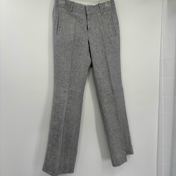 Banana Republic 100% Linen Grey Martin Trouser Pants Size 0P - Picture 4 of 11